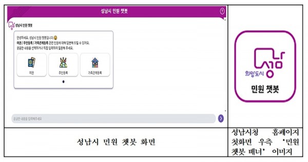 민원여권과-성남시청 홈페이지 첫화면 우측에 9월 11일 생성되는 ‘민원 챗봇’ 화면 (1).jpg